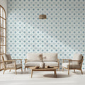 Geometric Diamond Mural Wallpaper — Soft Blue Minimalist Pattern Mural Wallpaper - pure wallpaper artwork