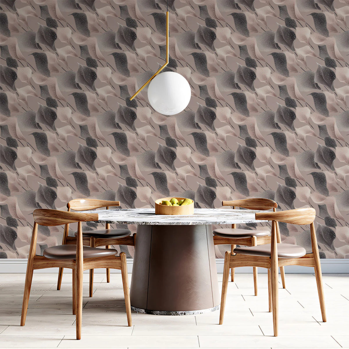 Abstract Calla Lily Mural Wallpaper — Soft Modern Pattern Mural Wallpaper - pure wallpaper artwork