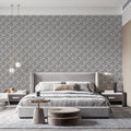 Abstract Rippled Wave Mural Wallpaper — Soft Gray Minimalist Mural Wallpaper - pure wallpaper artwork