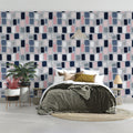 Abstract Painted Block Mural Wallpaper — Modern Geometric Art Mural Wallpaper - pure wallpaper artwork