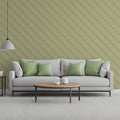 Diagonal Ribbon Weave Mural Wallpaper — Soft Olive Texture Mural Wallpaper - pure wallpaper artwork