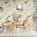 Abstract Dandelion Seed Mural Wallpaper — Modern Ink Sketch Mural Wallpaper - pure wallpaper artwork