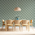 Diagonal Knit Texture Mural Wallpaper in Muted Sage Mural Wallpaper - pure wallpaper artwork