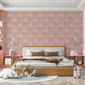 Stylized Coral Reef Mural Wallpaper — Dusty Rose and White Mural Wallpaper - pure wallpaper artwork