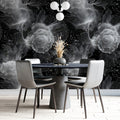 Fiber Optic Floral Mural Wallpaper — High-Contrast Modern Art Mural Wallpaper - pure wallpaper artwork