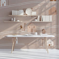 Minimalist Village Landscape Mural Wallpaper — Soft Earthy Tones Mural Wallpaper - pure wallpaper artwork