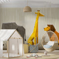 Safari Animals Low-Poly Mural Wallpaper — Geometric Earth Tone Art Mural Wallpaper - pure wallpaper artwork
