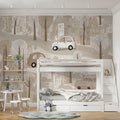 Vintage European City Sketch Mural Wallpaper in Sepia Tones Mural Wallpaper - pure wallpaper artwork