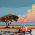 African Savannah Pixel Art Mural Wallpaper — Golden Horizon Scene Mural Wallpaper - pure wallpaper artwork