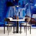 Midnight Greek Alleyway Mural Wallpaper — Impressionistic Style Mural Wallpaper - pure wallpaper artwork