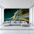 Jaguar Motion Speed Mural Wallpaper — Contemporary Kinetic Art Mural Wallpaper - pure wallpaper artwork