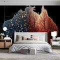 Australia Continental Fire and Ice Mural Wallpaper — Graphic Design Mural Wallpaper - pure wallpaper artwork
