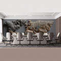 Sculpted Paper World Map Mural Wallpaper — Artistic Cartography Mural Wallpaper - pure wallpaper artwork