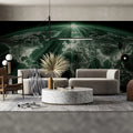 Global Data Network Mural Wallpaper — Cinematic Tech Map Mural Wallpaper - pure wallpaper artwork