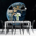 Earth From Space Mural Wallpaper — Global Day Night View Mural Wallpaper - pure wallpaper artwork