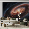 Cosmic Dust Spiral Mural Wallpaper — Dramatic Galaxy Wall Art Mural Wallpaper - pure wallpaper artwork