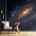 Spiral Galaxy Cosmic Mural Wallpaper — Deep Space Nebula Design Mural Wallpaper - pure wallpaper artwork