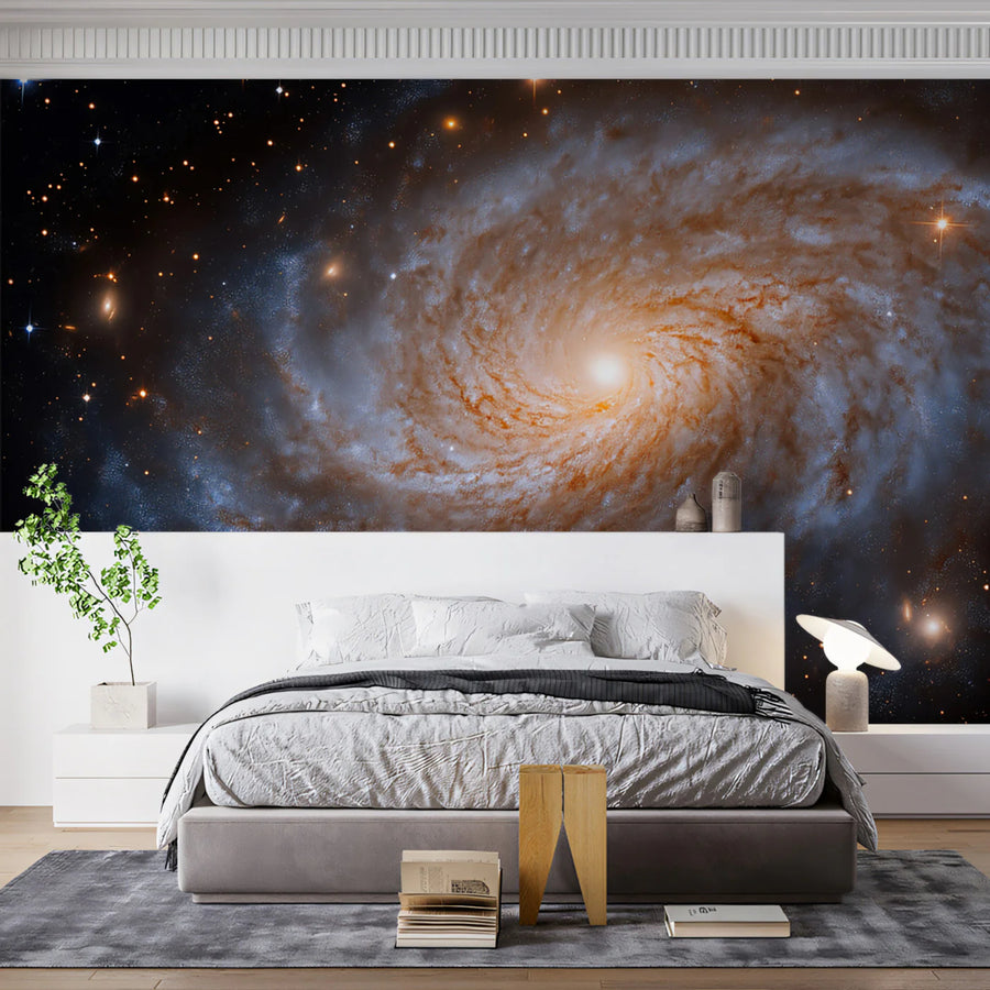 Spiral Galaxy Nebula Mural Wallpaper — Cosmic Swirl Feature Wall Mural Wallpaper