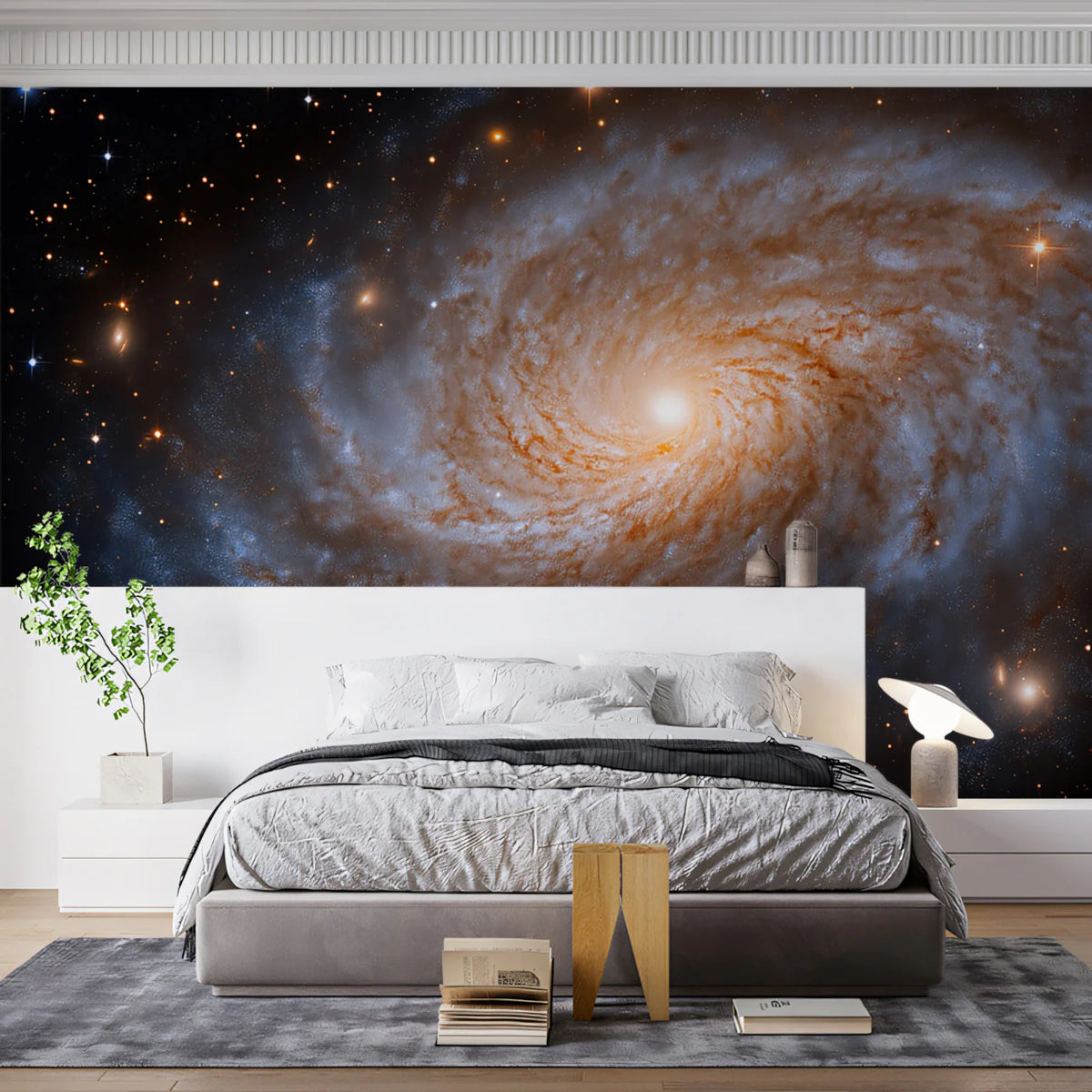 Spiral Galaxy Nebula Mural Wallpaper — Cosmic Swirl Feature Wall Mural Wallpaper - pure wallpaper artwork