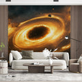 Cosmic Accretion Vortex Mural Wallpaper — Dramatic Space Design Mural Wallpaper - pure wallpaper artwork