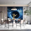 Cosmic Event Horizon Mural Wallpaper — Deep Space Blue Mural Wallpaper - pure wallpaper artwork