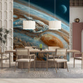 Gas Giant Storm Mural Wallpaper — Cosmic Swirl Texture Mural Wallpaper - pure wallpaper artwork