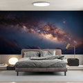 Milky Way Galaxy Above Clouds Mural Wallpaper — Celestial Night Sky Mural Wallpaper - pure wallpaper artwork