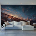 Cosmic Nebula Swirl Mural Wallpaper — Deep Space Horizon Mural Wallpaper - pure wallpaper artwork