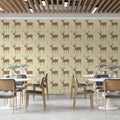 Reindeer and Candy Cane Grid Mural Wallpaper — Whimsical Decor Mural Wallpaper - pure wallpaper artwork
