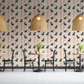 Pixelated Reindeer and Candy Cane Mural Wallpaper — Festive Retro Mural Wallpaper - pure wallpaper artwork