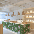 Festive Santa and Candy Cane Mural Wallpaper — Playful Green Mural Wallpaper - pure wallpaper artwork