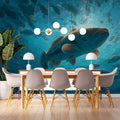 Swirling Grouper School Mural Wallpaper — Dynamic Marine Art Mural Wallpaper - pure wallpaper artwork