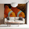 Clownfish and Anemone Mural Wallpaper — Intricate Macro Art Mural Wallpaper - pure wallpaper artwork