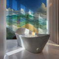 Surfer’s Perspective Ocean Mural Wallpaper — Vibrant Beach Scene Mural Wallpaper - pure wallpaper artwork