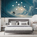 Elephant Surfing Barrel Mural Wallpaper — Expressive Oil Painting Mural Wallpaper - pure wallpaper artwork