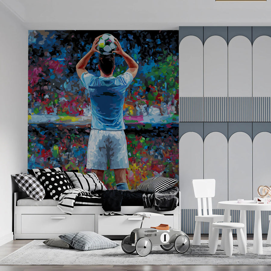 Stadium Celebration Mural Wallpaper — Impressionist Sports Art Mural Wallpaper
