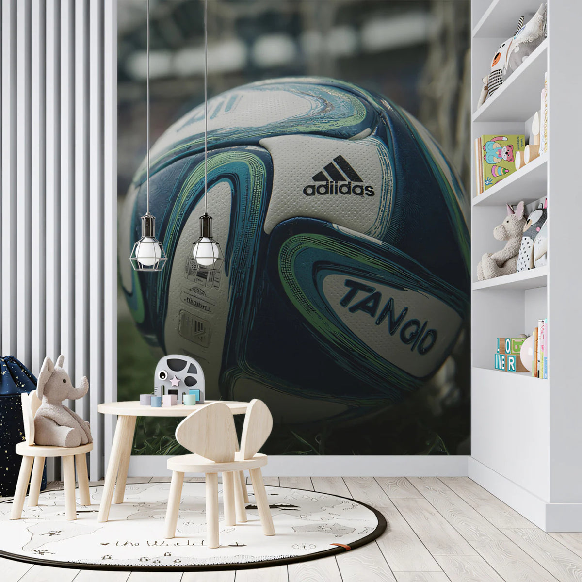 Tango Soccer Ball Close-Up Mural Wallpaper — Cinematic Sports Style Mural Wallpaper - pure wallpaper artwork