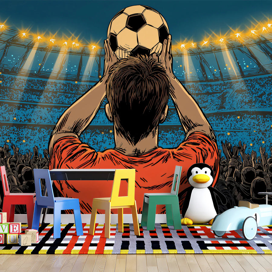 Victory Stadium Fan Mural Wallpaper — Comic Book Illustration Mural Wallpaper