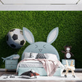 Soccer Pitch Grass Mural Wallpaper — Realistic Field Close-up Mural Wallpaper - pure wallpaper artwork
