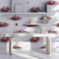 Soccer Ball Ripple Mural Wallpaper — Modern Graphic Sports Pattern Mural Wallpaper - pure wallpaper artwork