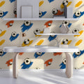 Retro Soccer Sketch Mural Wallpaper —Playful Sports Motif Mural Wallpaper - pure wallpaper artwork