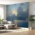 Old Master Sunset Seascape Mural Wallpaper — Dramatic Oil Painting Mural Wallpaper - pure wallpaper artwork