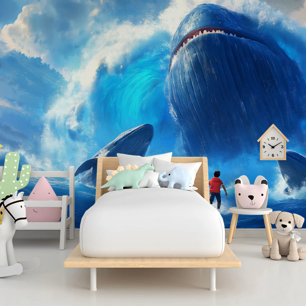 Ocean Giants Encounter Mural Wallpaper — Cinematic Fantasy Scene Mural Wallpaper - pure wallpaper artwork