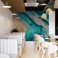 Aerial Turquoise Cove Aerial Mural Wallpaper — Coastal Calm Mural Wallpaper - pure wallpaper artwork