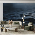 Midnight Ocean Wave Mural Wallpaper —Moody Cinematic Seascape Mural Wallpaper - pure wallpaper artwork