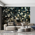 Abstract Geometric Mosaic Mural Wallpaper — Dark Sophisticated Tones Mural Wallpaper - pure wallpaper artwork