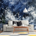 Snowboarder Powder Storm Mural Wallpaper — Dramatic Oil Paint Art Mural Wallpaper - pure wallpaper artwork