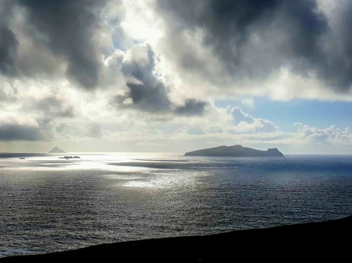 Dramatic Seascape Mural Wallpaper —Moody Coastal Horizon Mural Wallpaper - pure wallpaper artwork