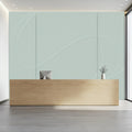 Minimalist Sage Swirl Mural Wallpaper — Fluid Line Art Mural Wallpaper - pure wallpaper artwork