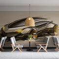 Futuristic Concept Car Sketch Mural Wallpaper —Artistic Motion Mural Wallpaper - pure wallpaper artwork